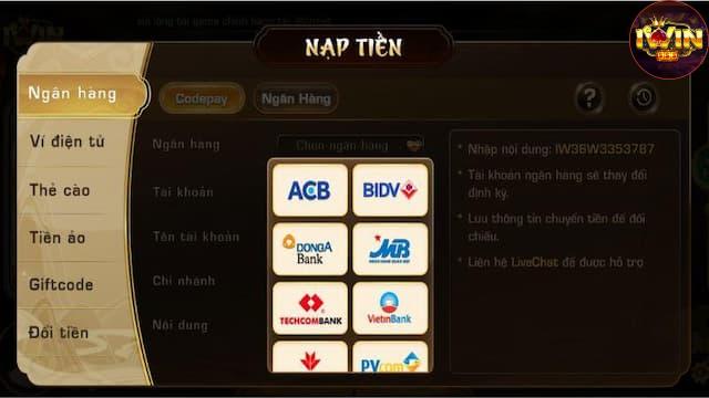 Hướng dẫn chi tiết quy trình nạp tiền Iwin an toàn